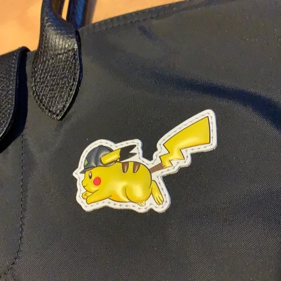Limited Edition - NWT Longchamp x Pokemon Le Pliage Pikachu Shoulder Tote Bag - Picture 2 of 15